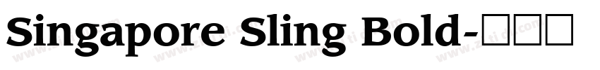 Singapore Sling Bold字体转换